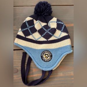 Pittsburgh Penguins CCM Vintage Hockey Blue and White Argyle Cap/Hat.